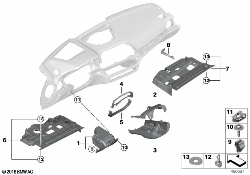 Genuine BMW 51167943208 G20 G21 Folding Box, Driver's Side COGNAC (Inc. 320i, 320iX & 330dX) | ML Performance UK Car Parts