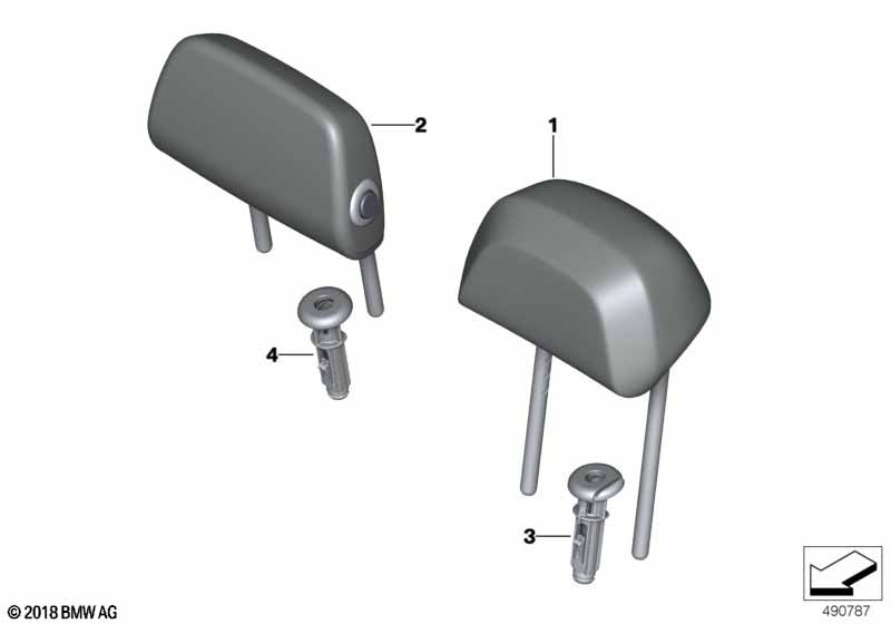 Genuine BMW 52207477735 G02 Headrest Imitation Leather CANBERRABEIGE (Inc. X4 30iX & X4 M40iX) | ML Performance EU Car Parts