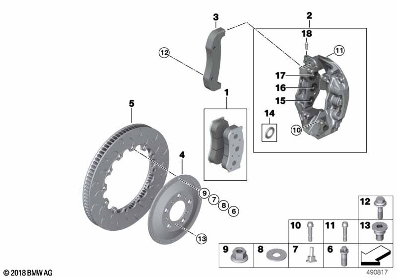 Genuine BMW 34108424039 Brake Piston, Front 31,7 mm (Inc. M4 GT4 & M6 GT3) | ML Performance UK Car Parts