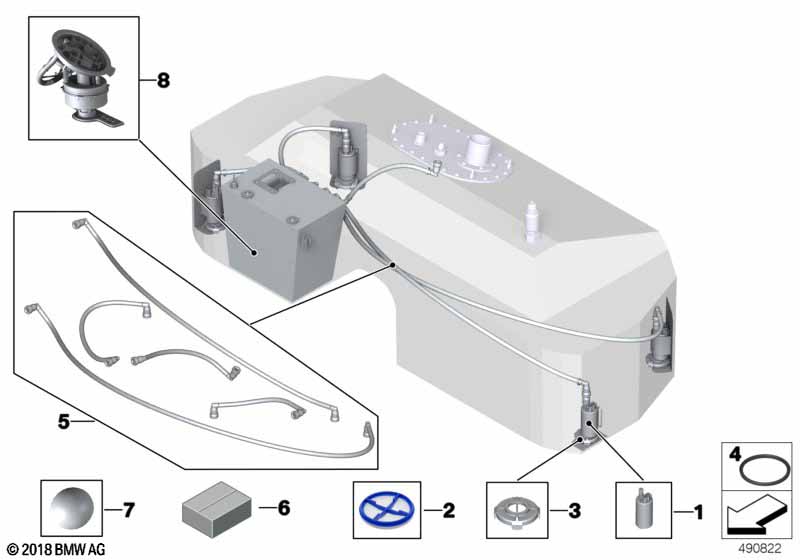 Genuine BMW 16008431432 Fuel Pipes Set INTANK (Inc. M4 GT4) | ML Performance EU Car Parts