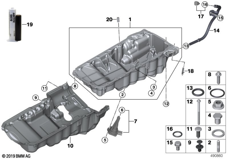 Genuine BMW 11138588635 G20 G12 G31 Oil Pan (Inc. 730Ld, 530d & 730d) | ML Performance UK Car Parts