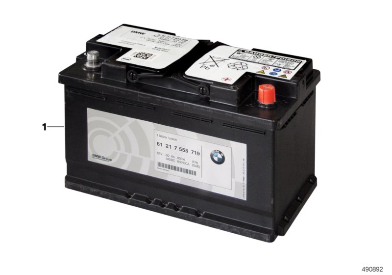 Genuine BMW 61218092860 F91 F92 F93 M8 Lithium-Ion Starter Battery 70Ah | ML Performance UK Car Parts
