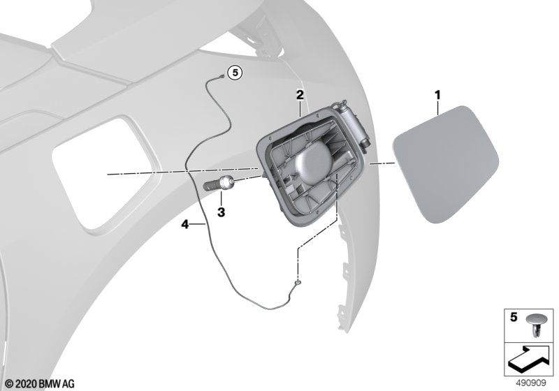 Genuine BMW 51177376189 Fill-In Flap, Primed (Inc. i3s 94Ah Rex, i3s 120Ah & i3s 94Ah) | ML Performance UK Car Parts