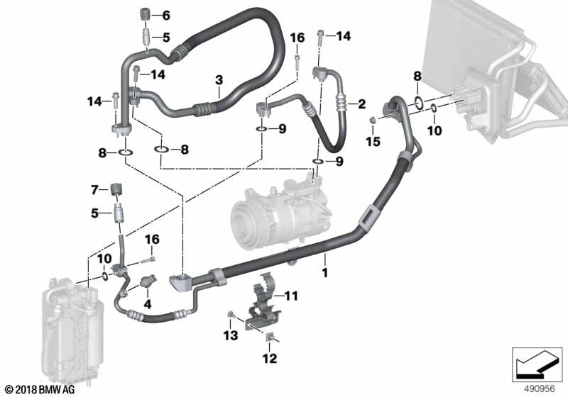 Genuine BMW 64539398902 G29 Suction Pipe Evaporator-Compressor R1234YF (Inc. Z4 M40i) | Duco Car Parts UK Car Parts