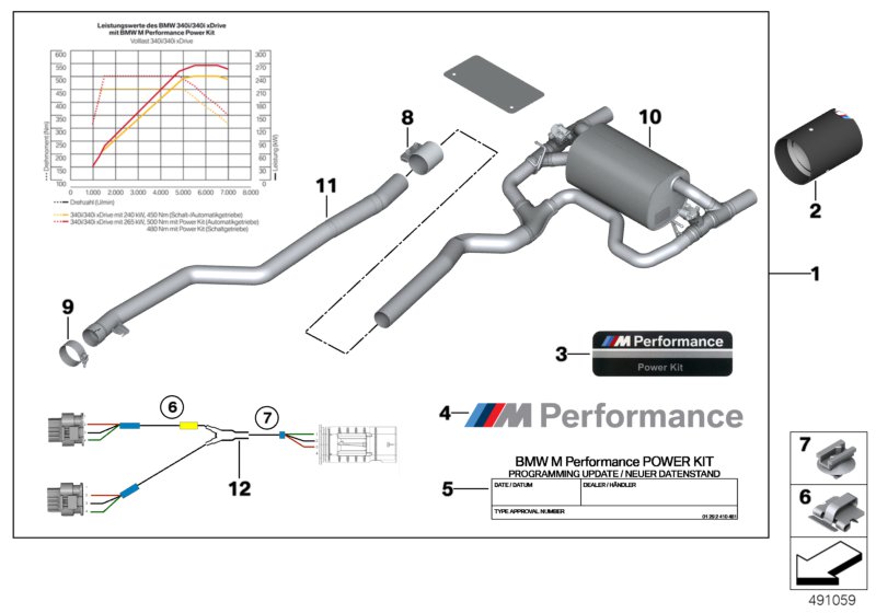 Genuine BMW 18302414899 F36 F33 F34 Wiring Harness For Valve-Control Muffler M PERFORMANCE (Inc. 440i, 340i & 340iX) | ML Performance US Car Parts