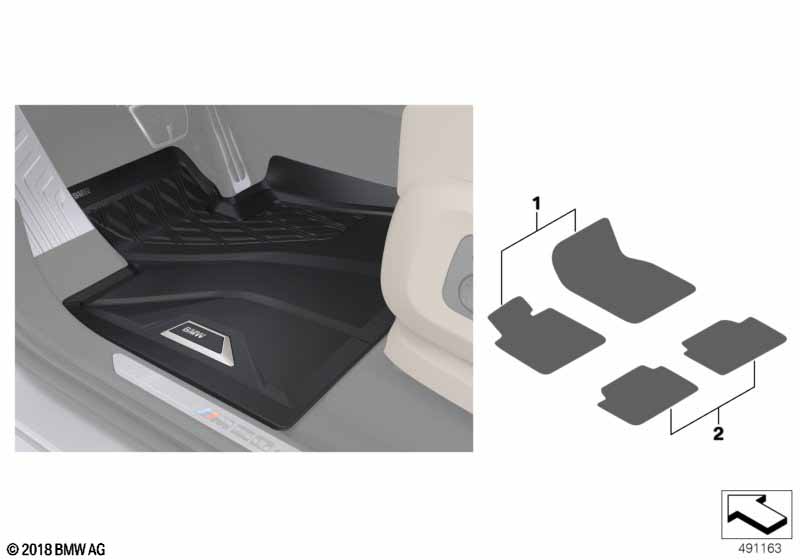Genuine BMW 51472458562 G07 Floor Liner Rear 2.SR/6/7-SITZIG (Inc. X7 50iX, X7 M50dX & X7 30dX) | ML Performance UK Car Parts