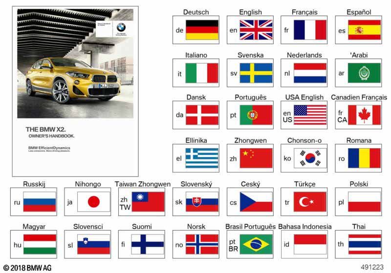 Genuine BMW 01402896390 F39 Owner's Manual For F39 ENUS (Inc. X2) | ML Performance EU Car Parts