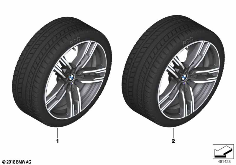 Genuine BMW 36112462560 G14 G16 G15 Tpm Wheel&Tire Winter Orbit Grey 245/40R19 98V (Inc. M850iX, 840iX & 840dX) | ML Performance UK Car Parts