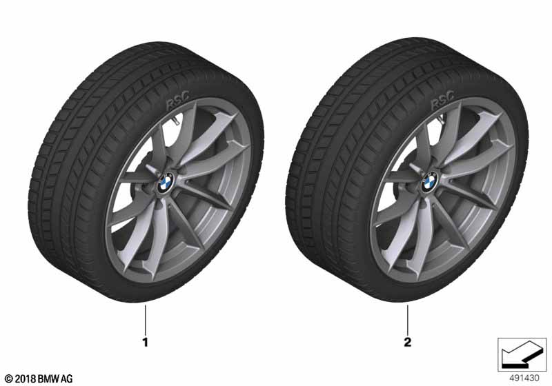 Genuine BMW 36112462580 G29 Rdc Wheel & Tire Set Winter Ferricgrey 225/50R17 98H (Inc. Z4 M40i, Z4 30i & Z4 20i) | ML Performance EU Car Parts