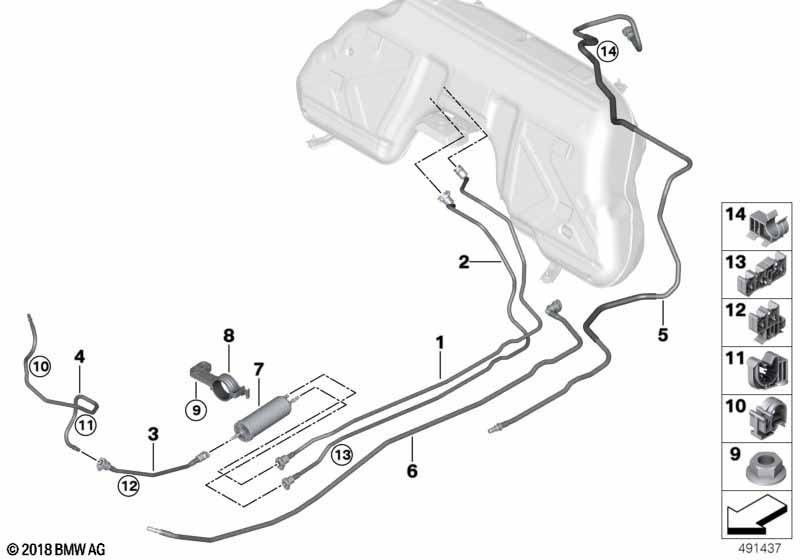 Fuel pipes and fuel filters