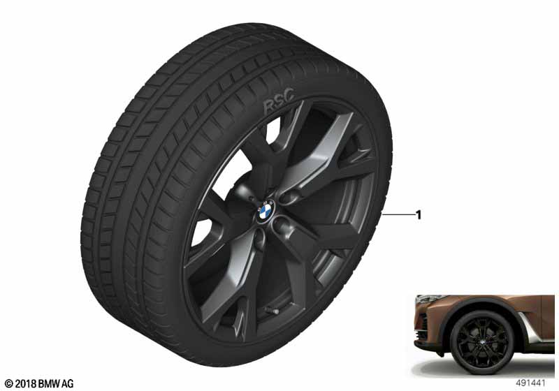 Genuine BMW 36112462586 Tpm Tire & Wheel Winter Black 285/45R21 113V (Inc. X7) | ML Performance EU Car Parts
