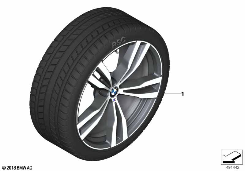 Genuine BMW 36112462587 G07 Tpm Wheel&Tire Winter Orbit Grey 285/45R21 113V (Inc. X7 30dX, X7 40iX & X7 M50dX) | ML Performance UK Car Parts