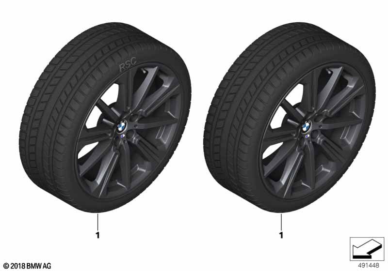Genuine BMW 36112467226 G05 G06 Tpm Wheel & Tire All-Terrain Black Matte 275/45R20 110H (Inc. X5) | ML Performance UK Car Parts