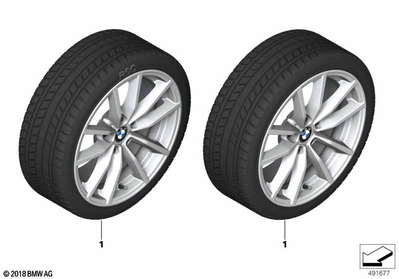 Winter wheel with tire V-spoke 778 - 17