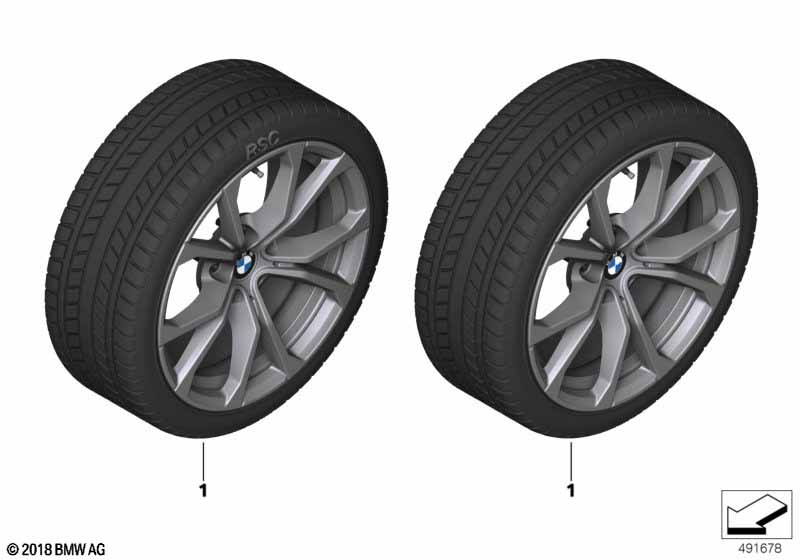 Winter wheel with tire V-spoke 776 - 17