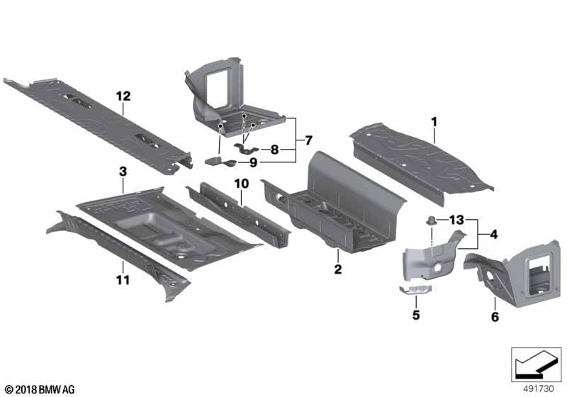 Genuine BMW 41007470186 G29 Luggage Compartment Liner Right (Inc. Z4) | ML Performance UK Car Parts