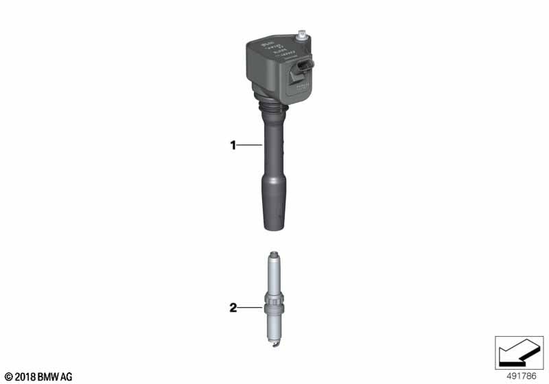 Ignition coil/spark plug