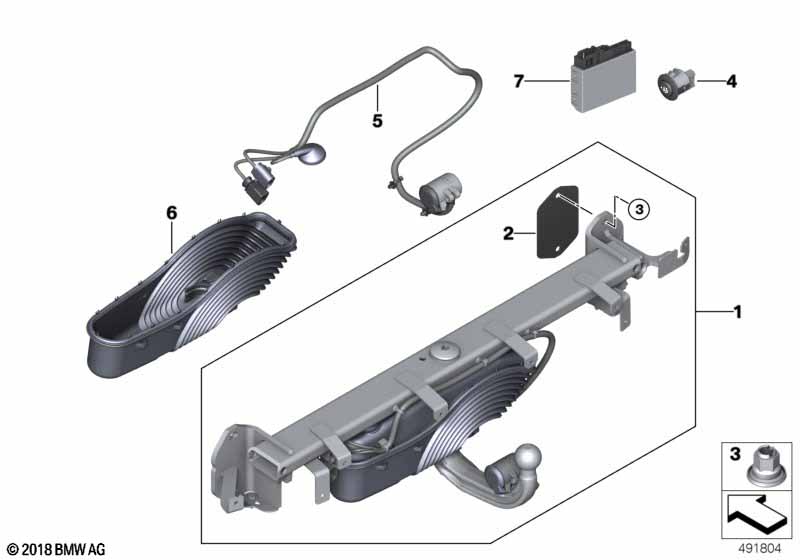 Trailer coupling, electric swiveling