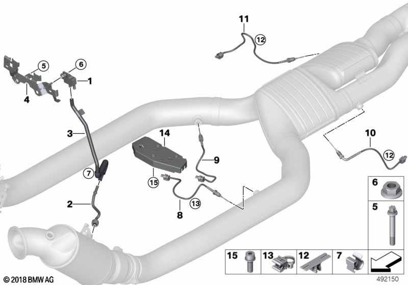 Genuine BMW 11788744028 RR11 RR31 RR5 Temperature Sensor, Exhaust L=230 (Inc. Wraith, Cullinan Black Badge & Phantom) | ML Performance UK Car Parts
