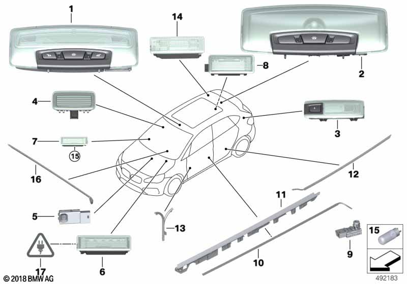 Genuine BMW 63317939310 F48 F39 Optical Conductor, Contour Line Door, Ri (Inc. X2 20d, X2 16d & X1 25dX) | ML Performance UK Car Parts