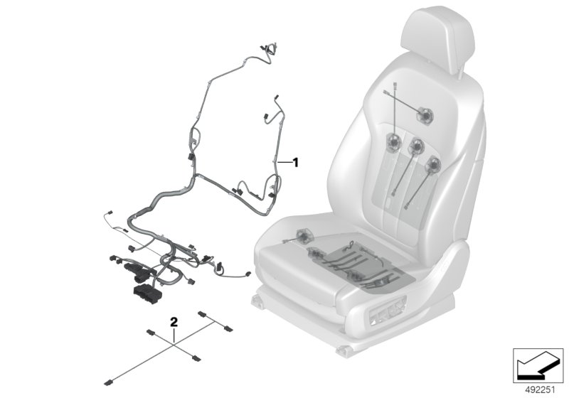 Genuine BMW 61128736207 G07 G05 G06 Wiring Set Seat Left (Inc. X7 50iX, X6 30dX & X5 25dX) | Duco Car Parts UK Car Parts