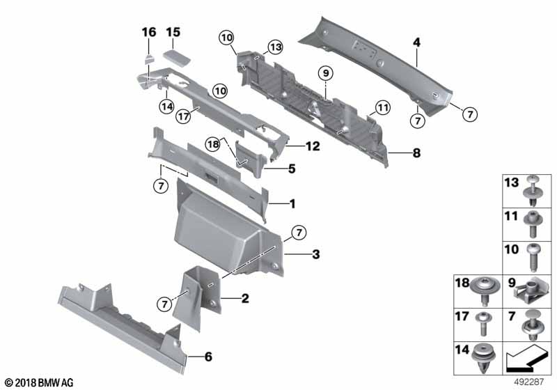 Genuine BMW 51467329127 Cover For Rollover Protection Bar, Left SCHWARZ (Inc. 218d, M235iX & M240i) | ML Performance EU Car Parts