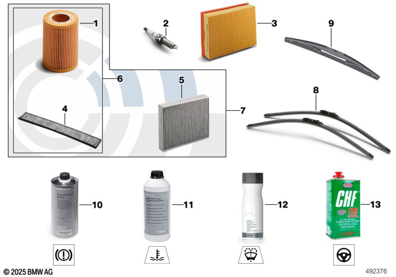 Genuine BMW 13717850055 Air Filter Element 1-Apr (Inc. X5 M & X6 M) | ML Performance EU Car Parts