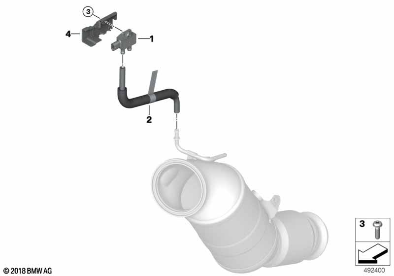 Petrol particul.filter sens./mount.parts