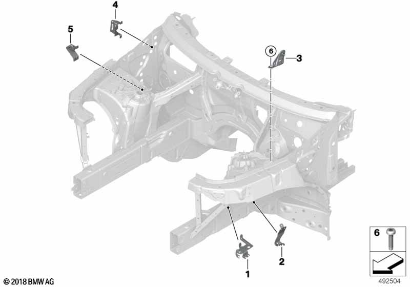Genuine BMW 41009481393 G06 G05 G07 Holder, Washer Fluid Reservoir, Lower (Inc. X6 40i, X6 40iX & X7 M50dX) | ML Performance UK Car Parts