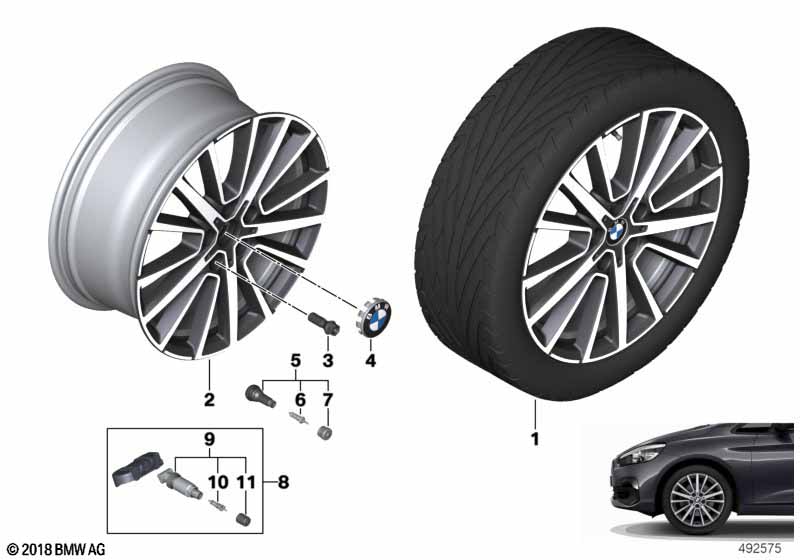 BMW ล้ออัลลอย M, ซี่ล้อแฉก 512 - 18