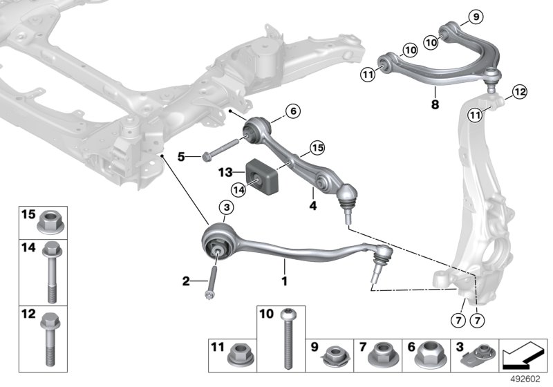 Genuine BMW 31106893550 Tension Strut With Hydraulic Mount,Right | ML Performance UK Car Parts