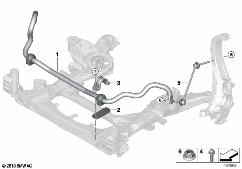 Genuine BMW 31356881807 G06 G05 G07 Swing Support, Front, Left (Inc. X6 M50iX, X7 M50iX & X5 30dX) | ML Performance UK Car Parts