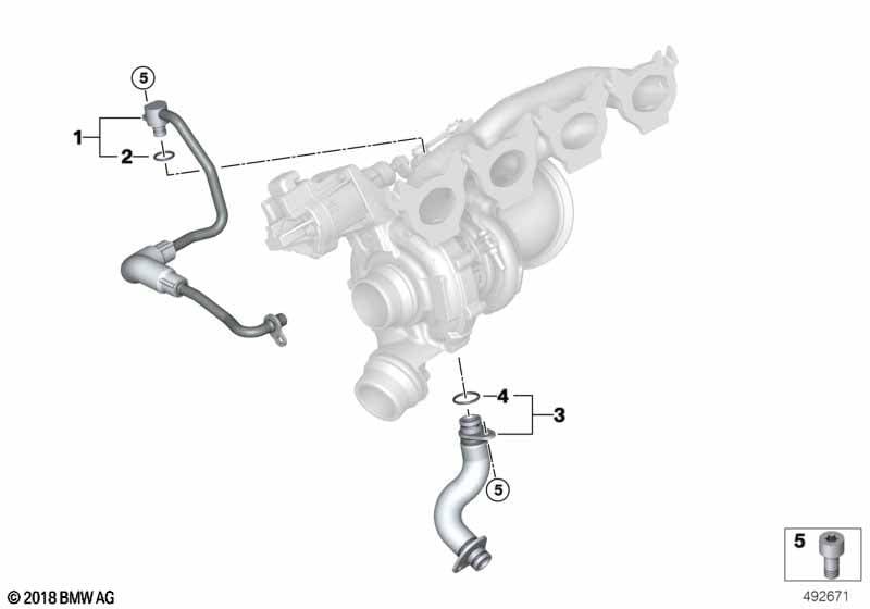 Oil supply exhaust turbocharger