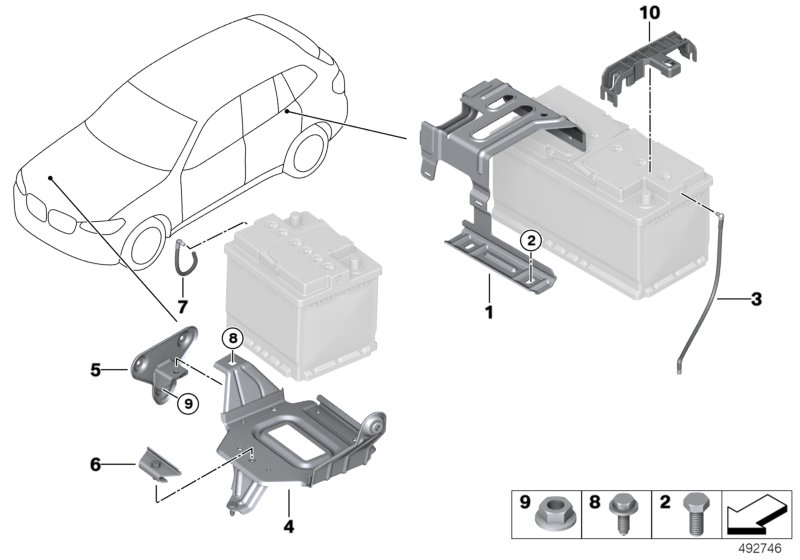 Genuine BMW 61219117801 Bracket For Battery (Inc. X3 & X4 20dX) | ML Performance UK Car Parts