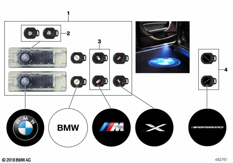 LED door projector