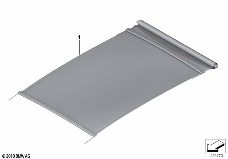Genuine BMW 54109465472 G05 G07 Roller Blind, Alcantara NACHTBLAU (Inc. X5) | ML Performance UK Car Parts