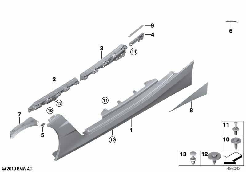 Genuine BMW 51778746261 G29 Sill Trim Panel, Primed Left M (Inc. Z4) | ML Performance UK Car Parts