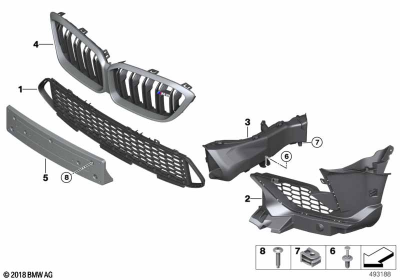 Genuine BMW 51118097500 Grill, Bumper, Center, Front CS | ML Performance UK Car Parts