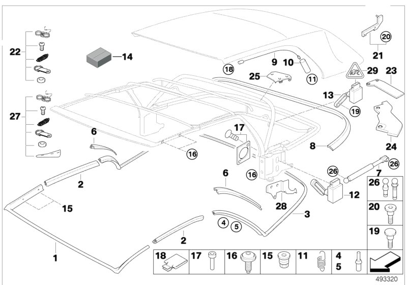 Genuine BMW 54347051490 E46 Mounting Parts Kit, Potentiometer (Inc. 323Ci, 325Ci & 318Ci) | ML Performance UK Car Parts