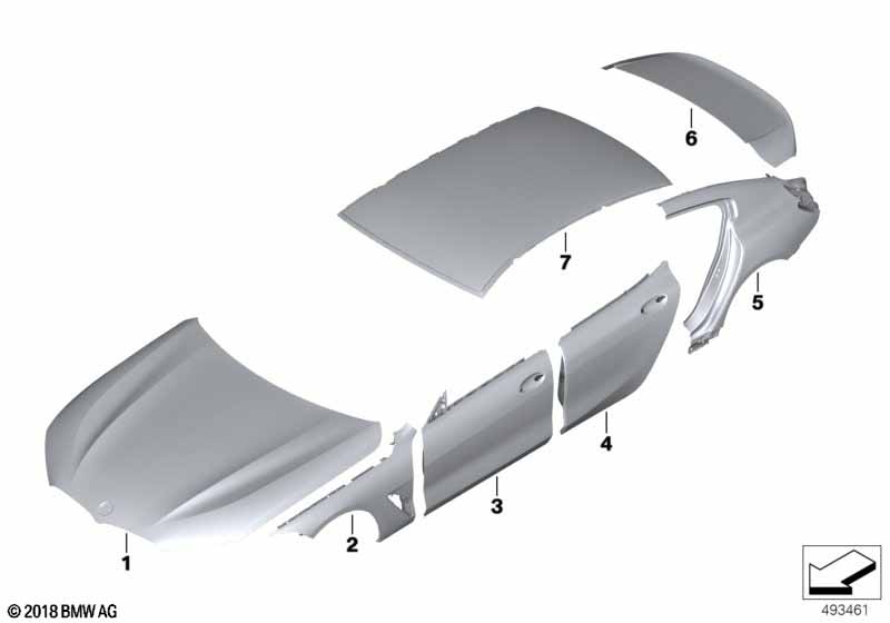Genuine BMW 41007494285 F93 G16 Reinforcement Plate, C-Pillar, Left (Inc. 840iX, M850iX & M8) | ML Performance EU Car Parts