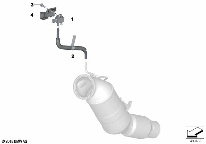Petrol particul.filter sens./mount.parts