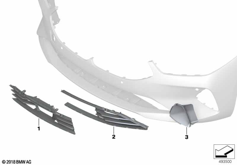 Genuine BMW 51117420988 G15 G14 G16 Grill, Air Intake, Open, Right (Inc. 840i, 840iX & 840dX) | ML Performance EU Car Parts