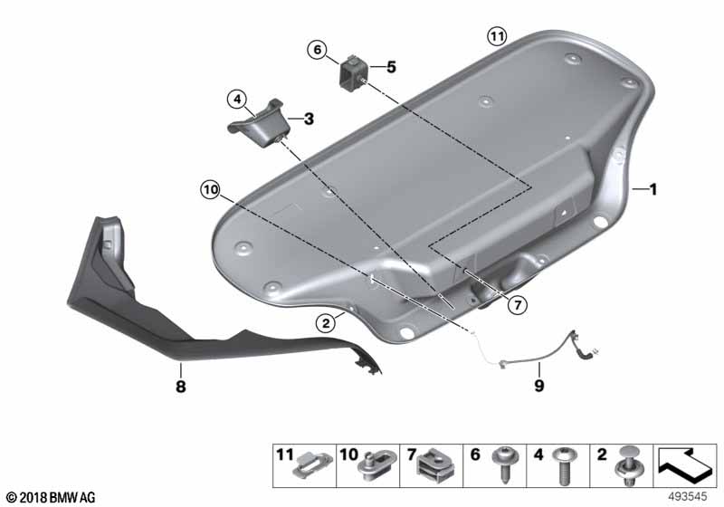 Genuine BMW 51947456944 G29 Trim, Drip Rail, Right (Inc. Z4 20i, Z4 30i & Z4 M40i) | ML Performance EU Car Parts