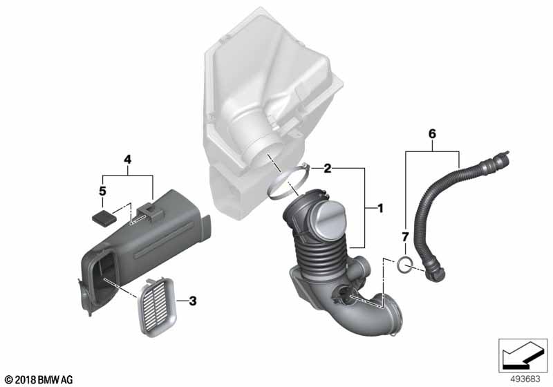 Genuine BMW 13718573140 G05 G30 G20 Pipe (Inc. X5 30dX, 740LdX & 330d) | ML Performance UK Car Parts