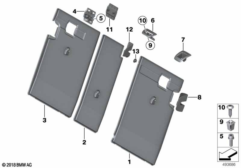 Genuine BMW 52207256141 F25 Trim Backrest, Left SCHWARZ (Inc. X3) | ML Performance EU Car Parts