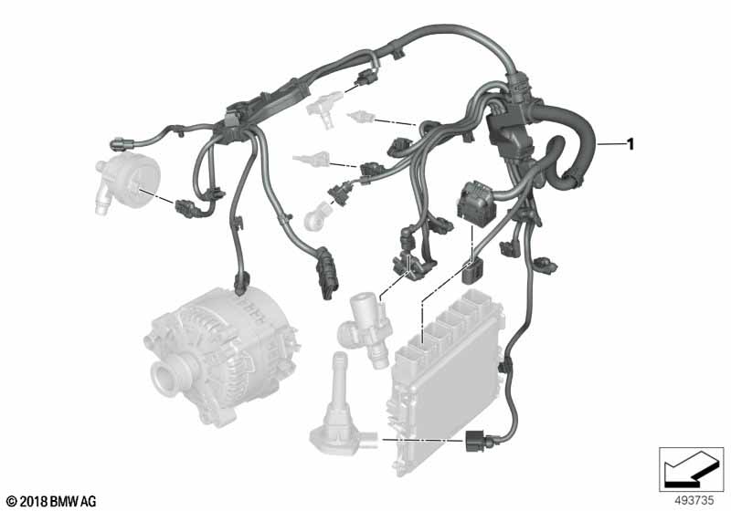 Kabelový svazek motoru modul motoru 1