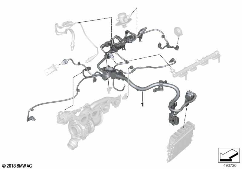 Engine wiring harness motor module 2