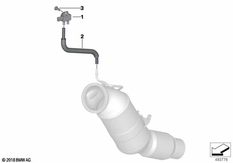 Petrol particul.filter sens./mount.parts