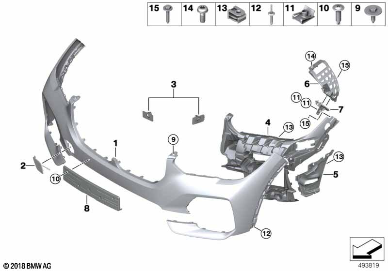 Genuine BMW 51117421849 G05 Guide, Bumper, Left (Inc. X5) | ML Performance EU Car Parts