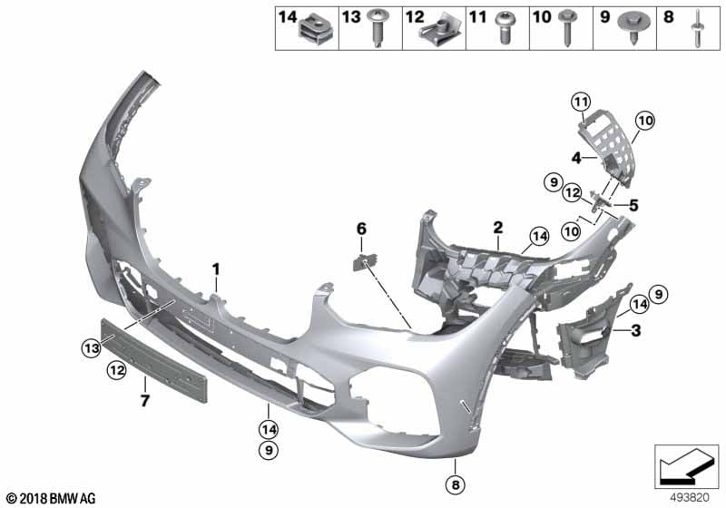 Genuine BMW 51118069241 G05 Mount For Pma Sensor, Left -M- (Inc. X5) | ML Performance UK Car Parts